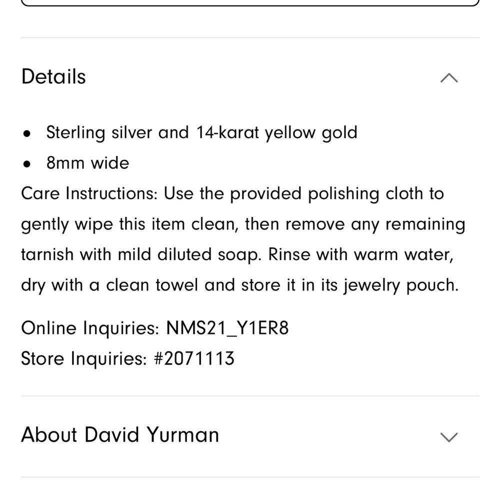 David Yurman Silver and Gold Ring - Picture 8 of 9